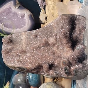 Amethyst Sugary Cutbase With Amazing Stalactites | From Brazil | 2.9lbs